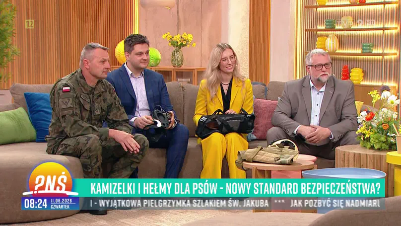 Nasze kamizelki (dla psów służbowych) w Pytaniu na Śniadanie